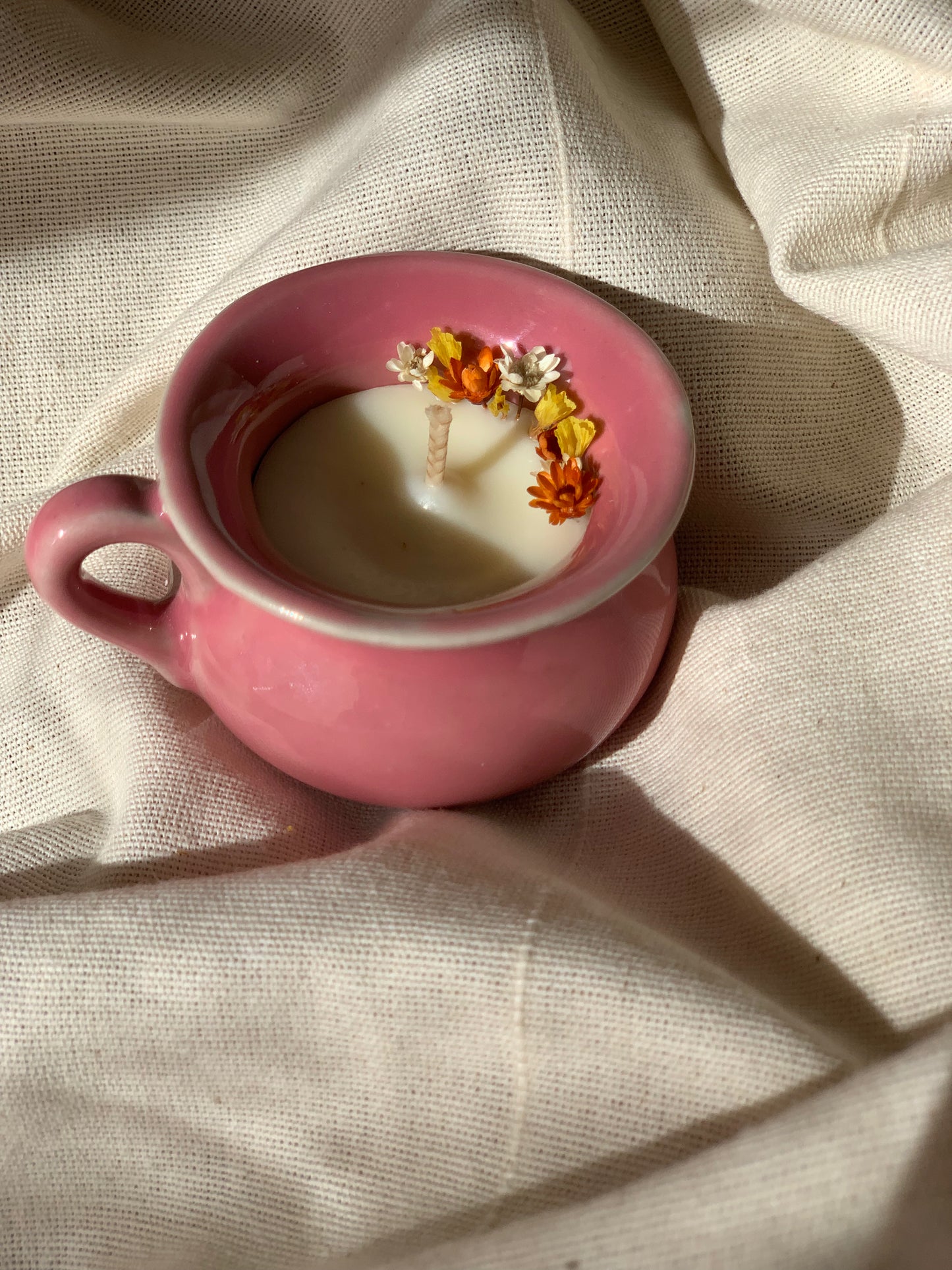 Tasse rose - Parfum Chèvrefeuille