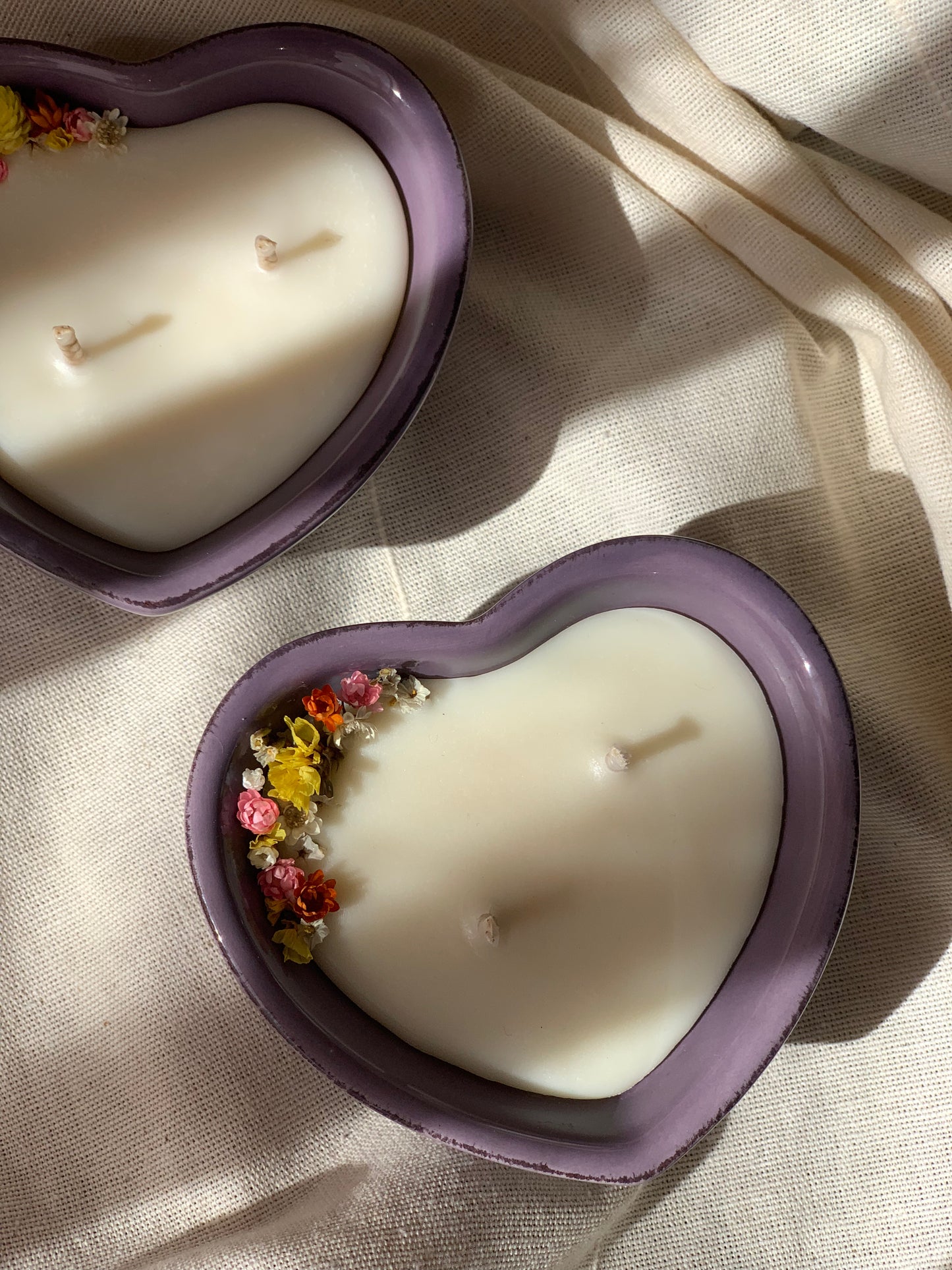 Coeur violet - Parfum Fleurs blanches