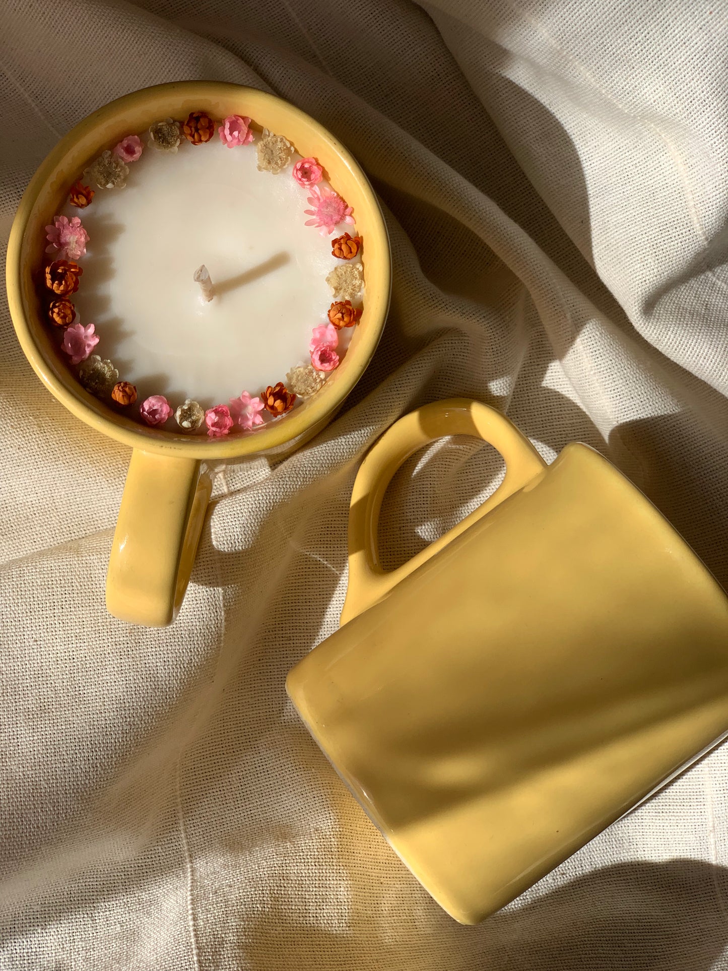 Mug jaune - Parfum Vanille
