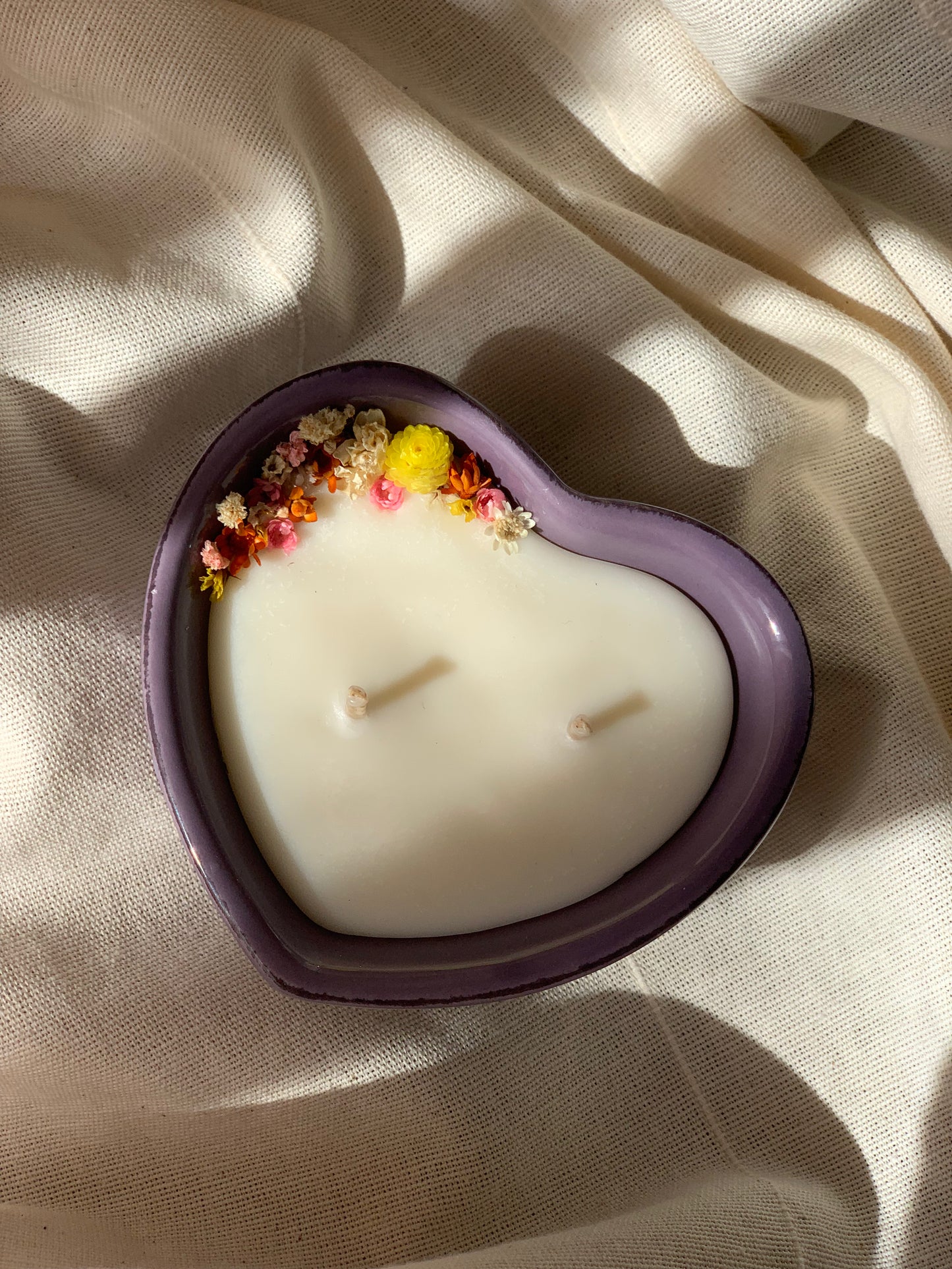 Coeur violet - Parfum Fleurs blanches