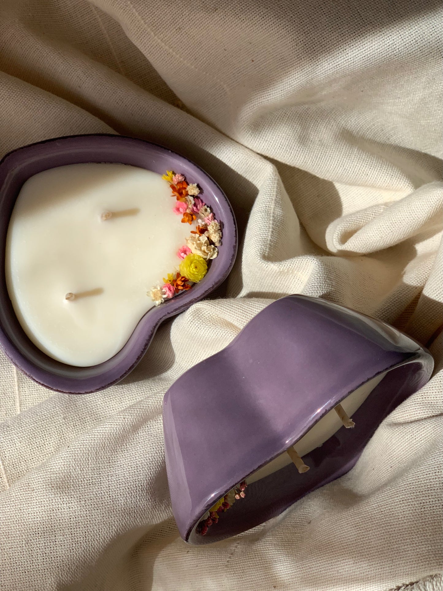 Coeur violet - Parfum Fleurs blanches