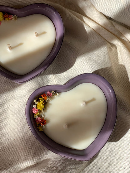 Coeur violet - Parfum Fleurs blanches