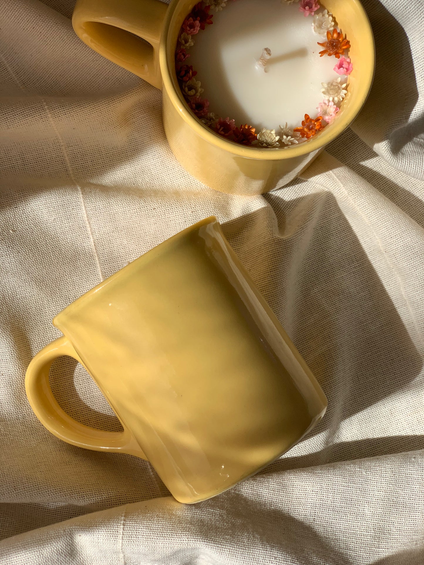 Mug jaune - Parfum Vanille