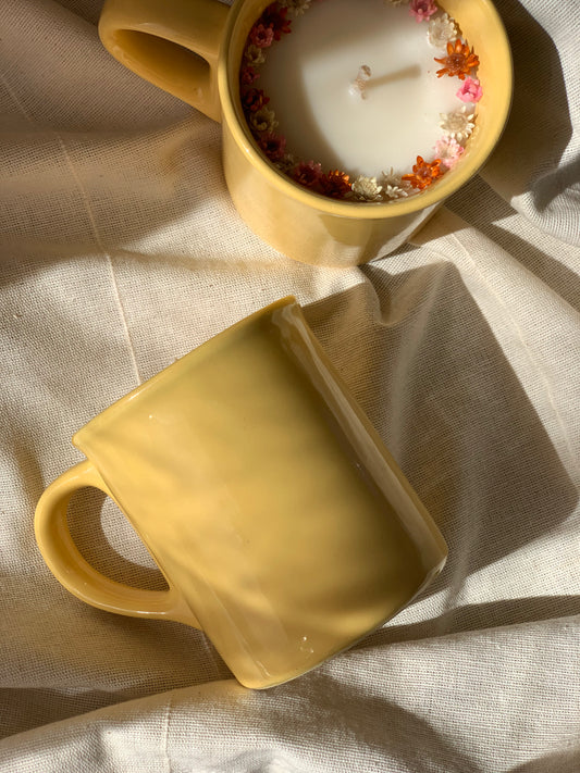 Mug jaune - Parfum Vanille