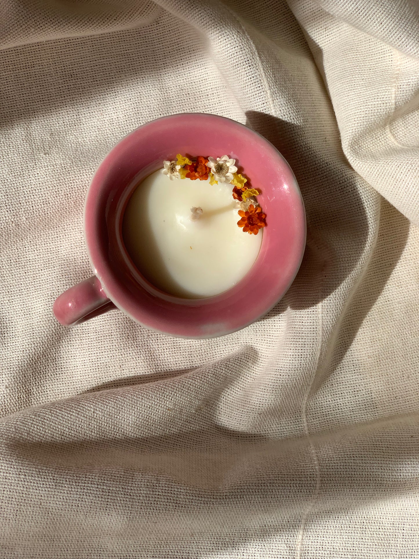 Tasse rose - Parfum Chèvrefeuille