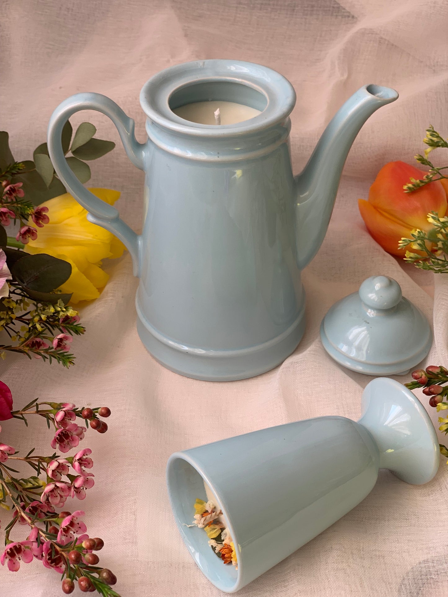 Théière bleue - Parfum Fleur de coton