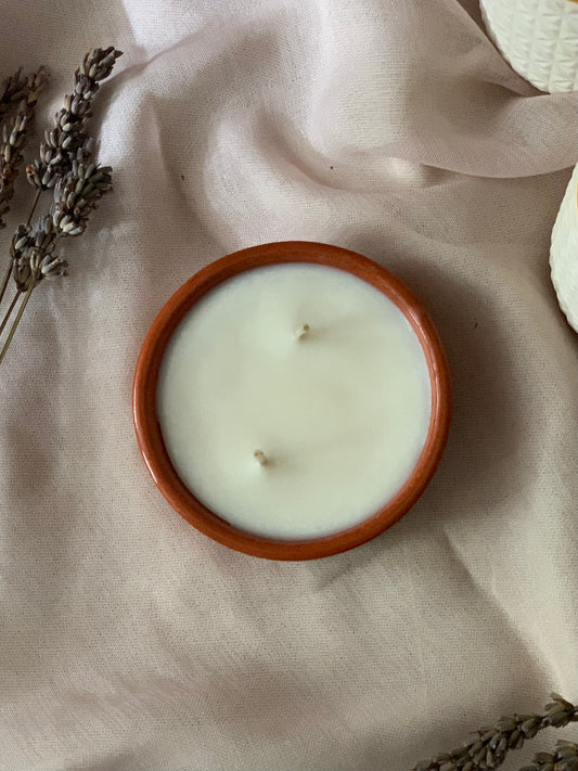 Coupelle en terre cuite - Parfum Citronnelle