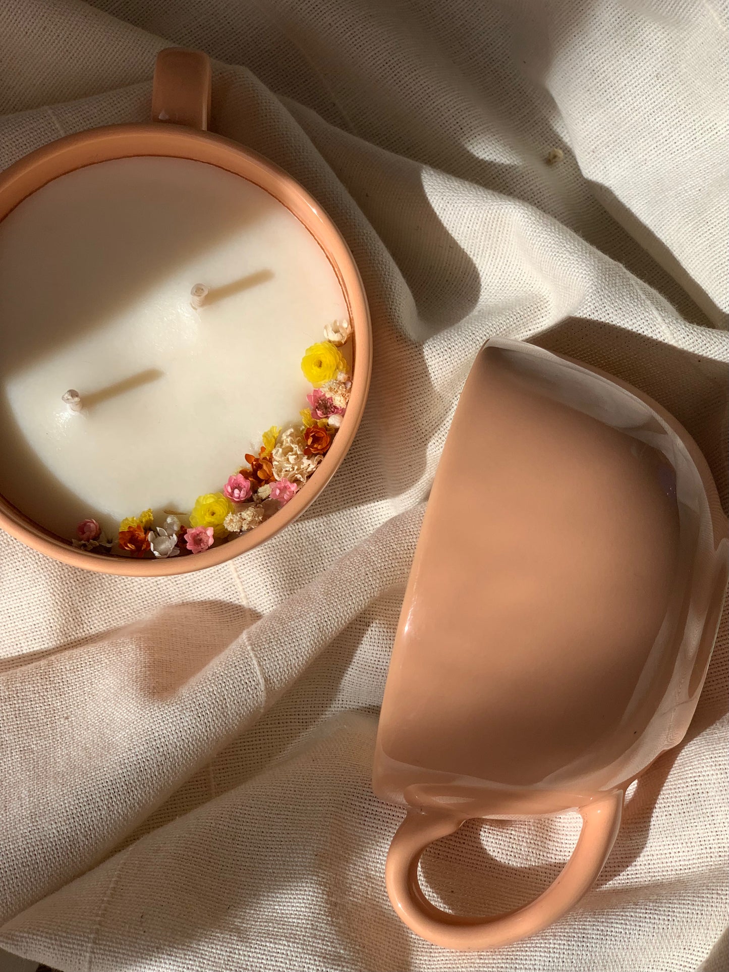 Tasse rose - Parfum Fleurs blanches