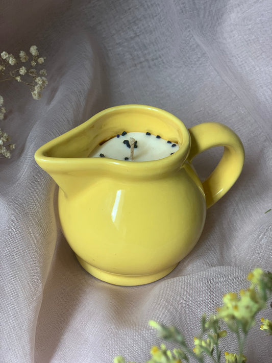 Pot jaune - Parfum Chèvrefeuille