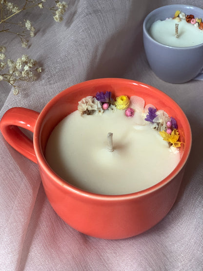 Tasse corail - Parfum Chèvrefeuille